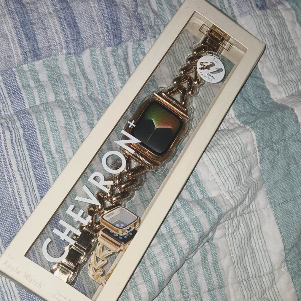 Chevron pink sky apple bracelet watch band